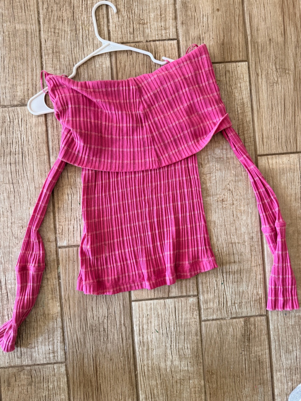 Free People knit off the shoulder long sleeve top